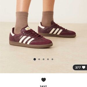 adidas Originals Samba OG sneakers in burgundy